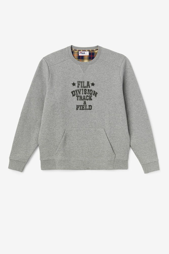 Fila Miesten Collegepaita Juddah Crew Harmaat - ZONV-45821